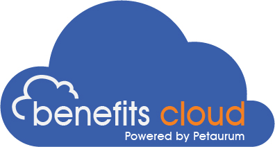 Benefits Cloud Logo powered by Petaurum version