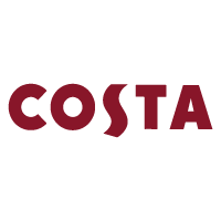 Logo with the text "COSTA" in bold, maroon letters on a white background.